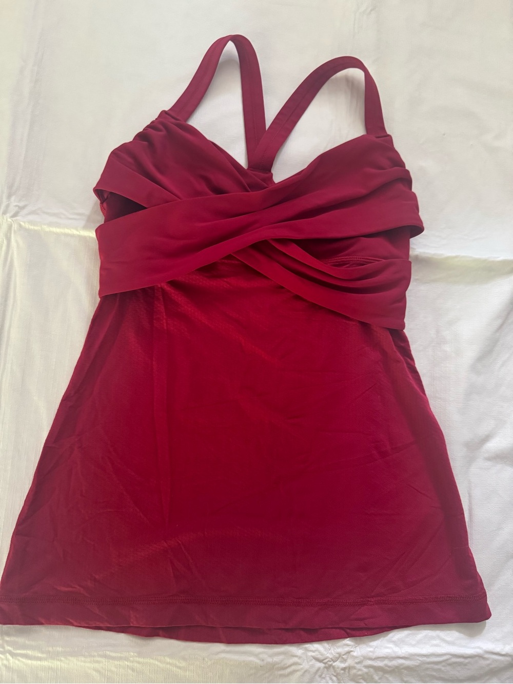 lululemon athletica Red Cross-Front Tank Top